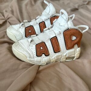 Boys Air Jordan White and Brown Sneakers